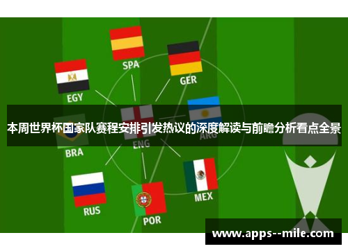 本周世界杯国家队赛程安排引发热议的深度解读与前瞻分析看点全景